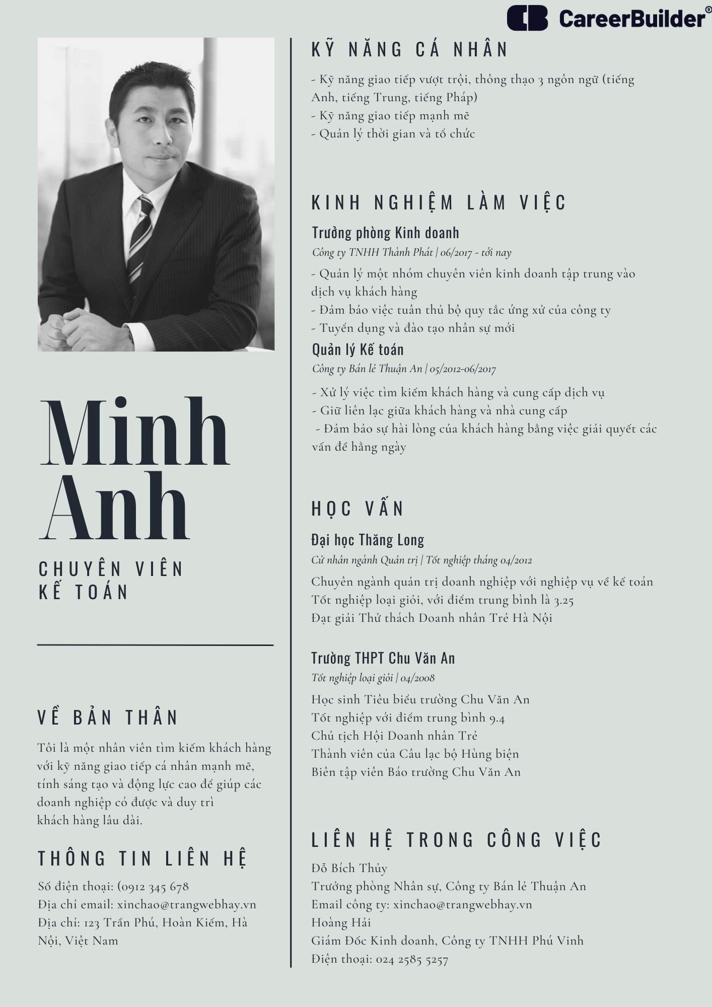 cv kế toán trưởng