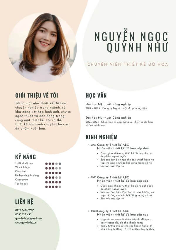 cv xin việc đơn giản