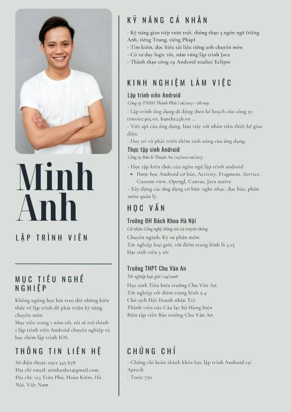 Download mẫu CV xin việc làm IT