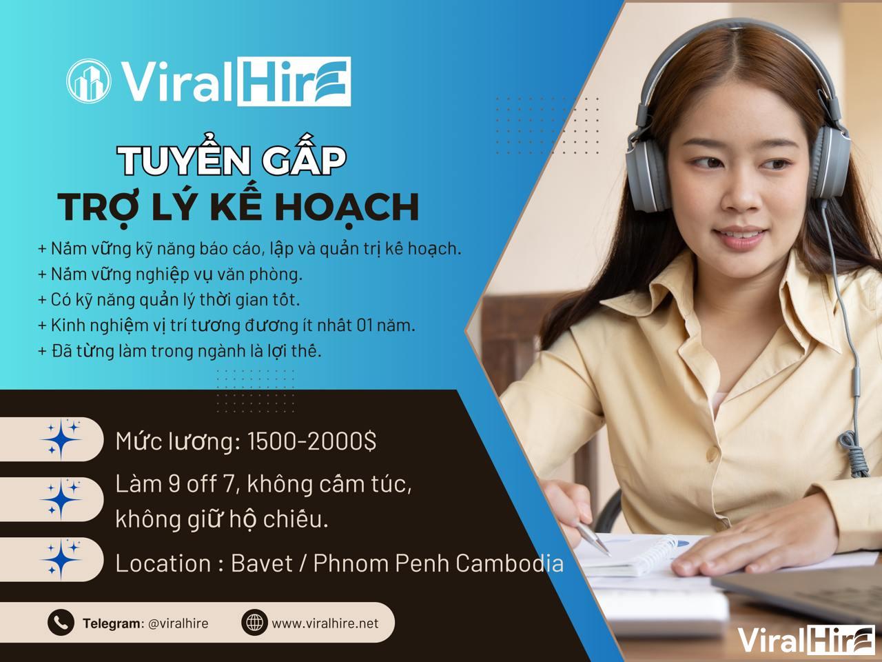 Việc làm trợ lý kế hoạch